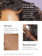 LUVME HAIR 10 Inch Blonde Highlight Short Curly Human Hair Wig Glueless Pre Plucked Left C Parted Ombre Bob Wig, Ready to Go Pre Cut HD Lace Closure Wig
