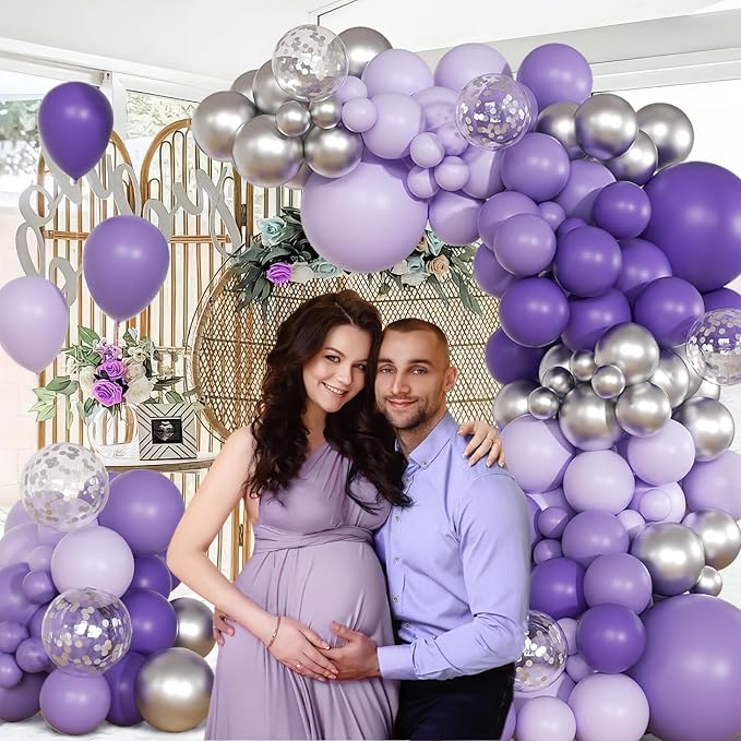 147pcs Purple Balloon Garland Arch Kit, Different Sizes - Image 6
