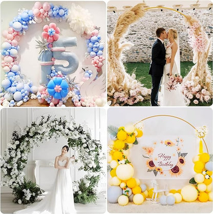 Round Backdrop Stand 8FT Gold Wedding Balloon Arch Stand - Image 6