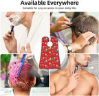 Beard Hair Catcher Bib, Waterproof Non-Stick Grooming Apron for Shaving Trimming, Perfect for Men Dad, Christmas Red Corgis Dog Shave Bib