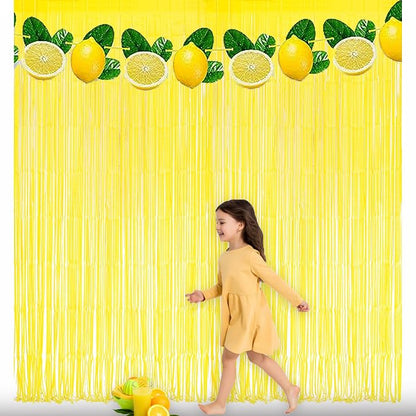 Yellow Streamers Party Backdrop - Image 8