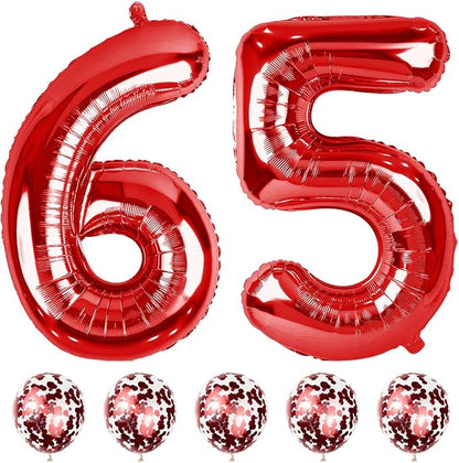 40 Inch Number 65 Foil Balloons Set, Giant Number 5 and 6 Helium Self Inflating by Lingqiang