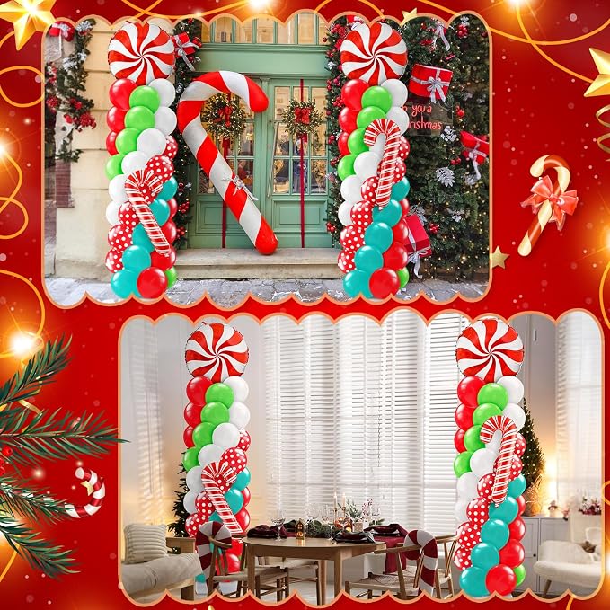Kasyat 2 Sets Christmas Balloon Column Stand Kit - Image 6