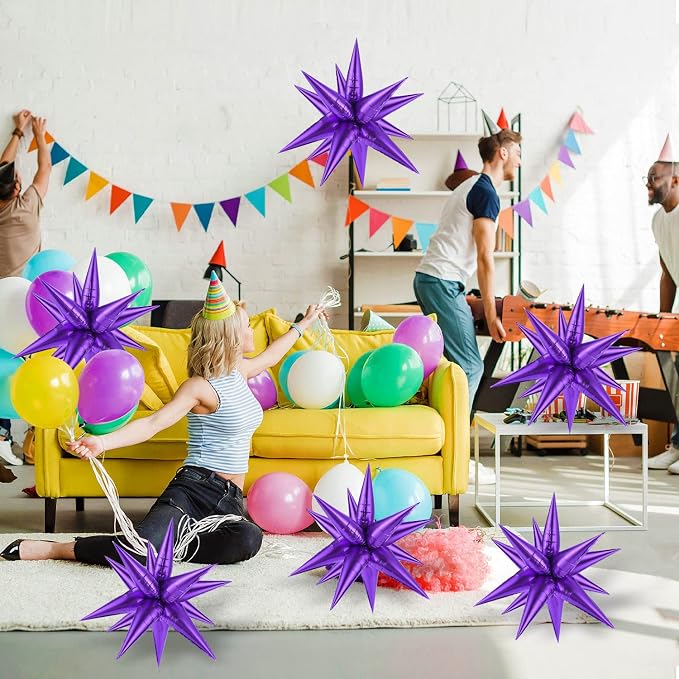 Purple Star Balloons - Image 3