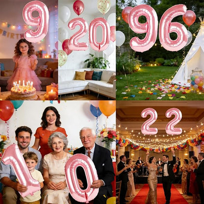 40 Inch Number 96 Balloons for 96th Birthday Party Decorations, 0-100 Jewelry - Image 7