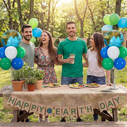 Gejoy 4 Set 40'' Globe Balloon Centerpieces Stands Kit- 22 Inch Earth Planet - Image 6