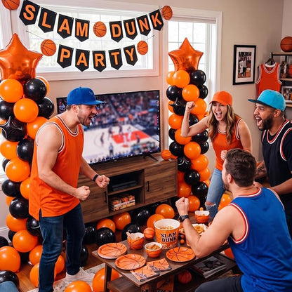 Gejoy 110 Pcs Orange Black Balloons Column Stand Kit Adjustable Tower Stand - Image 3