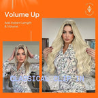 Full Shine 24 Inch Clip in Hair Extensions Blonde Human Hair Clip ins for Long Hair Triple Weft Invisible Remy Human Hair Clip in Extensions 7 Pcs 120 G