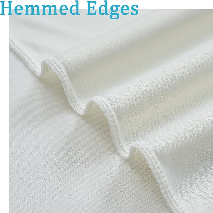 60ftx10ft Wrinkle Free Ivory Backdrop Curtains - Image 4