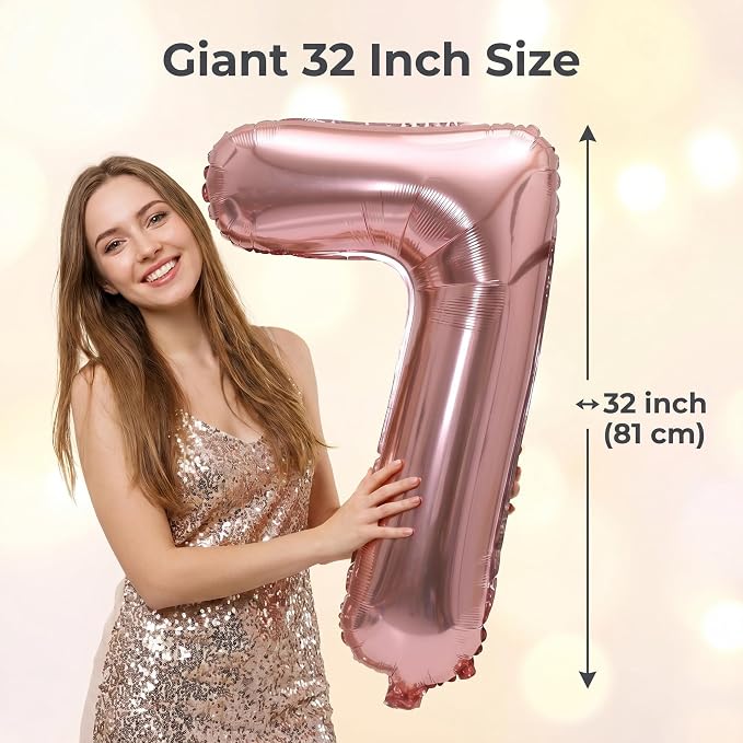 YPSelected 32 Inch Large Foil Helium Number Balloon Birthday Wedding Party 0-9 - Image 4