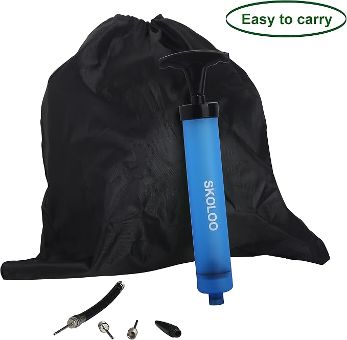 SKOLOO 10" Portable Hand Air Ball Pump Inflator Kit - Image 8