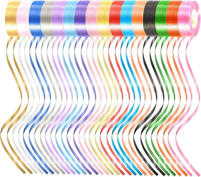 48 Rolls 16 Colors Curling Ribbon Balloon Curling Ribbons Set, 3/16 Inch x 11 by Unknown