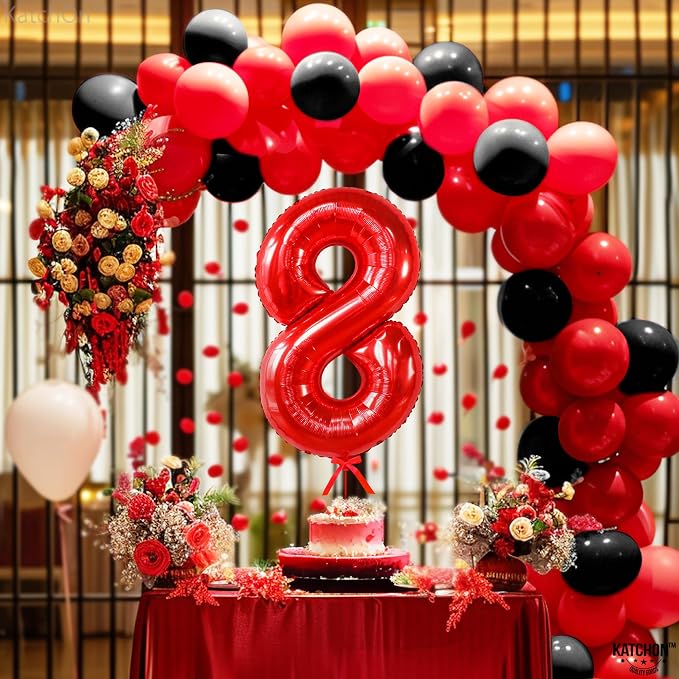 KatchOn, Giant Red 8 Balloon Number - Image 5