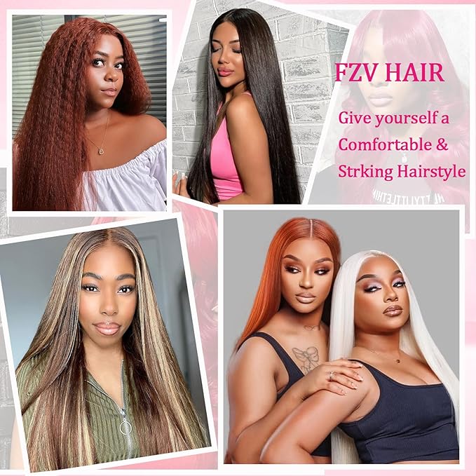 Kinky Straight Human Hair Clip in Extensions Blonde Double Weft 8pcs 125g Straight Hair Extensions 24inch Clip in Hair Extensions for Women Real Human Hair