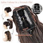 Claw Clip Ponytail Extension 18 Inch Curly Wavy Ponytail Extension Jaw Clip on Pony Tails Hairpiece for Women Fluffy Natural Synthetic for Daily Use (Dark Chocolate Brown)