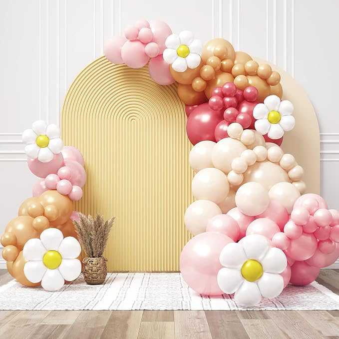 HOUSE OF PARTY Rainbow Balloon Arch Kit – 140PCS Assorted Color Balloon Garland by HouseOfParty