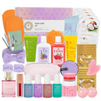 42 Pcs Christmas Gifts for Women, Super Fruit Bath and Body Gifts, Facial Skin Care Kit, Self-Care Gifts, Home Spa Set, Lip Gloss, Shower Gel, Face Sheet Mask, Serum, Birthday,Valentines, Present