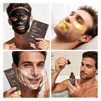 Christmas Gifts for Men, 30 Pcs Men Sandalwood Beard Grooming Set, Facial Skin Care Set, Bath & Body Gift Kit, Face Cleanser, Bath Bomb, Serum, Birthday, Valentines, Father Day, Husband, Holiday