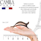 Camila Paris CP2478 French Hair Clip for Women, Alligator Clip, Handmade, Duckbill Girls Hair Claw, Fashion Durable Styling Hair Accessories for Women, Strong Hold No Slip Grip, Made in France