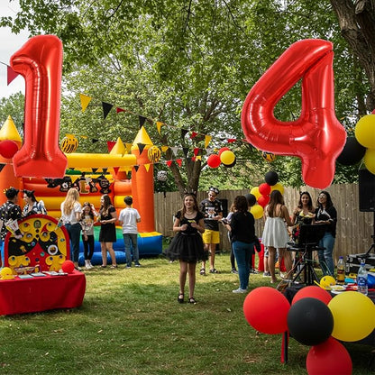 40 Inch Red Foil Number 4 Balloon - Image 5