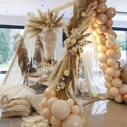 PartyWoo Nude Balloons 50pcs Apricot Fall Neutral Color 12 Inch | Balloons - Image 5