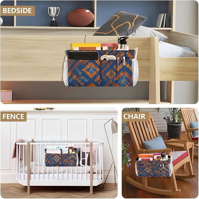 Bedside Caddy Hanging Bunk Bed Caddy Bed Organizer Hanging Pocket - Image 8