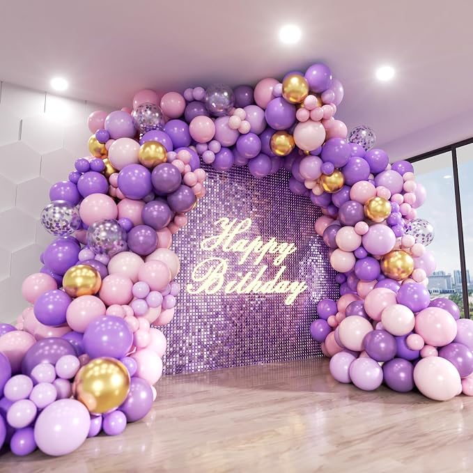 Pink and Purple Balloon Arch Kit, Engagements, Baby Shower, Anniversary Party by ADOINBY