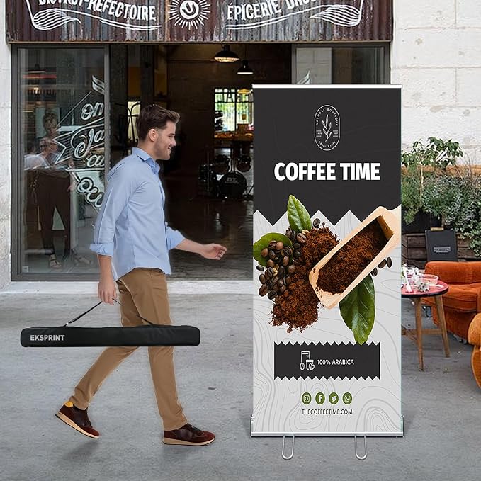 Custom Retractable Banner with Silver Aluminum Stand, Personalized Roll Up - Image 7