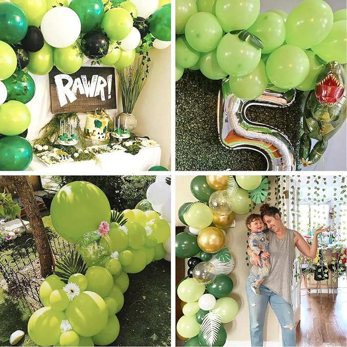 PartyWoo Lime Balloons 101pcs Green Light Green Color 12 Inch | Balloons - Image 6