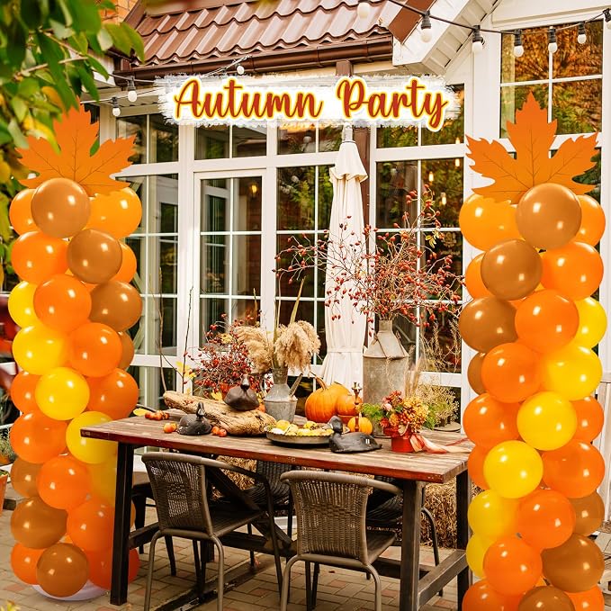 Gemscream 2 Sets of Thanksgiving Fall Balloon Column Stand Kit - Image 3