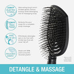 Conair Scalp Care Detangling hairbrush - Curly Hair Brush - Scalp Massager - hairbrushes for women & men - detangler for all lengths and types - can use wet or dry - Black Onyx