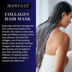 Morfose Professional Milk Therapy Hair Mask for Dry, Damaged, or Brittle Strands, 12 Essential Amino Acids, and Proteins, Fuller Healthier, Softer look, (large, 16.9 Fl Oz) (Collagen)
