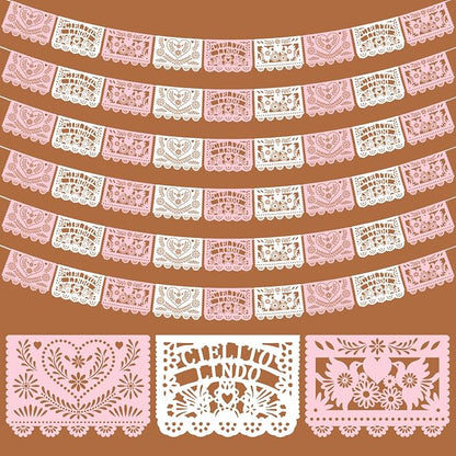 TaoBary 6 Pcs Papel Picado Mexican Wedding Cielito Lindo Party Decor 118 Feet by TaoBary