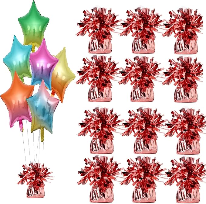 Balloon Weights, 12 Pieces, Weight 0.36Lb | Aluminum Foil, Suitable by Unknown