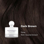 Rumi Cosmetiques HairMagic+ Root Touch Up Powder – Instant Gray Hair Coverage & Hairline Filler – Water-Resistant, Natural Finish, Nourishing Formula with Argan Oil & Vitamin E (Dark Brown)