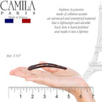 Camila Paris CP2931 French Hair Barrettes Clips, Snap Hair Slides Clic Clac for Women, Styling Girls Side Slide-in Metal Snap Pin Hair Accessories for Women. Strong Hold, No Slip Grip, Made in France