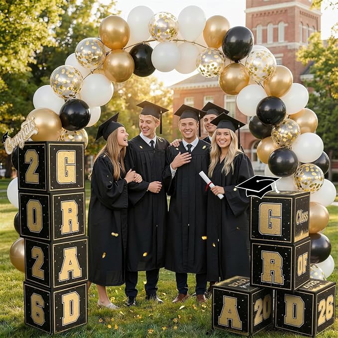 Black Gold Graduation Decorations 2026 - Image 6