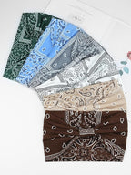 Wide Headbands for Women Knotted No Slip Head Bands Soft Turban Headband Hair Accessories Boho African Solid Color Head Wraps for Women Yoga Workout Pack of 6 (Nature)