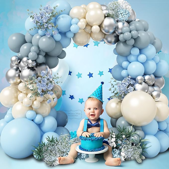 Dusty Blue Balloon Arch Kit - Image 4