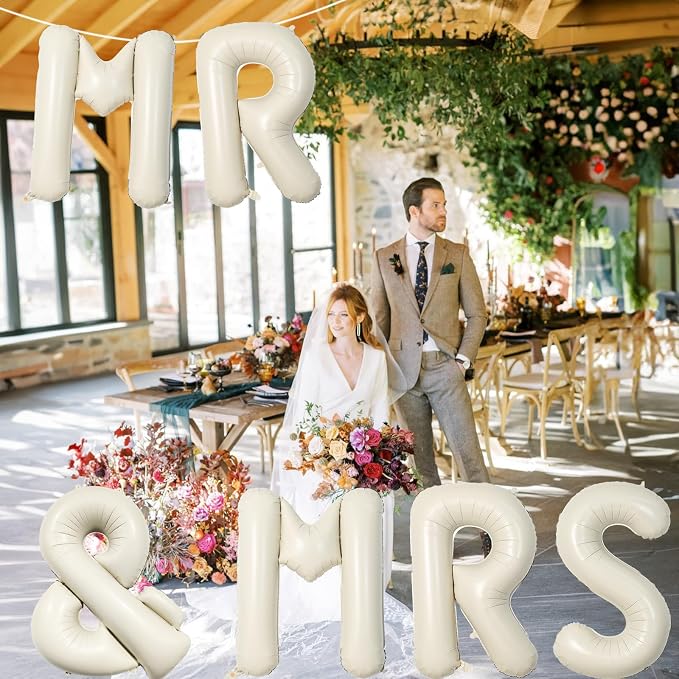 40 Inch Cream Giant Custom Alphabet & Foil Name Balloons - Image 3