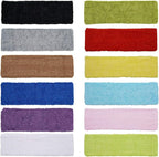 INNOLIFE 12 Pack Thin Mixed Colors Gym Workout Unisex Yoga Soft Cotton Stretchy Headbands Sweatbands Sports Indoor Outdoor Yoga Dance Exercise Fitness Headbands