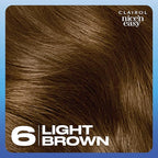 Clairol Nice'n Easy Permanent Hair Dye, 6 Light Brown Hair Color, Pack of 3