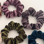 Velet Scrunchies for Women, 6 Pcs Soft Hair Ties, No-tangling Elastic Scrunchy, Ponytail Holder Hair Accessories, Stretchy Scrunchy Set for Thin & Thick Hair, Classic Hair Bands Set