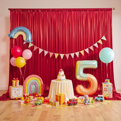 gogoparti 20x10FT Red Sequin Backdrop Curtain - Image 8