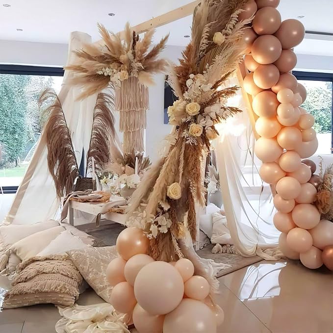 PartyWoo Nude Balloons 100pcs Apricot Fall Neutral Color 5 Inch | Balloons - Image 8