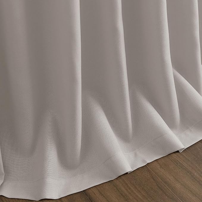 Stone Grey Linen Curtains 90 Inches Long - Image 9