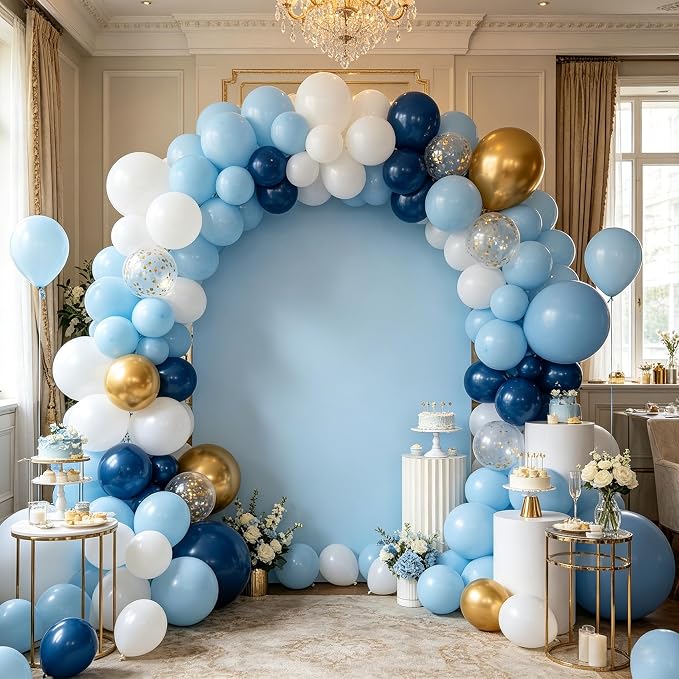 Light Blue Balloons 12 Inch 60 Pcs Pastel Baby Sky Blue Latex Balloons - Image 9