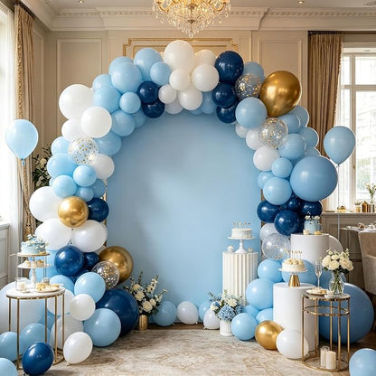 Light Blue Balloons 12 Inch 60 Pcs Pastel Baby Sky Blue Latex Balloons - Image 9