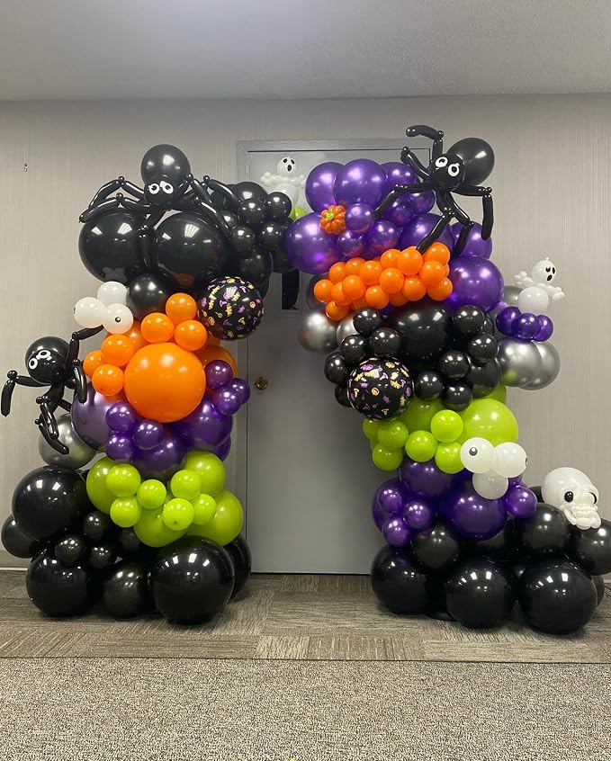 60pcs 12 Inch Halloween Latex Balloons，Black Orange Green Purple Balloons | - Image 4