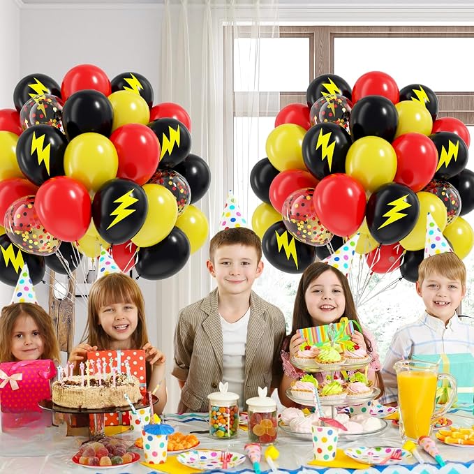 60pcs Black and Yellow Balloons 12inch - Image 7
